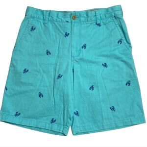 Men’s Izod All Over Lobster Print 100% Cotton Shorts Size 34